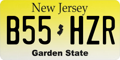 NJ license plate B55HZR