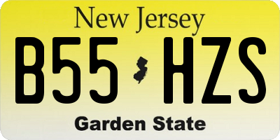 NJ license plate B55HZS