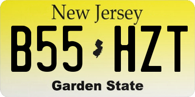 NJ license plate B55HZT