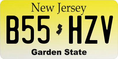 NJ license plate B55HZV