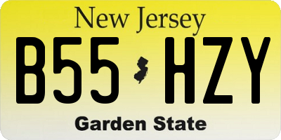 NJ license plate B55HZY