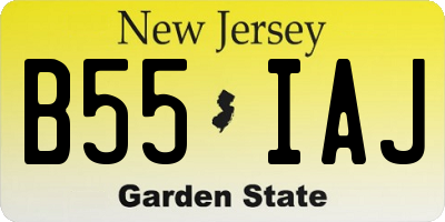 NJ license plate B55IAJ