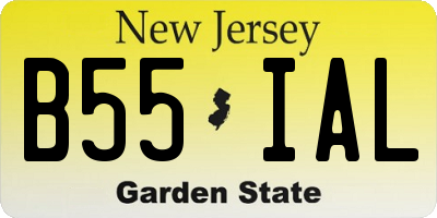 NJ license plate B55IAL