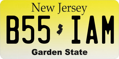 NJ license plate B55IAM
