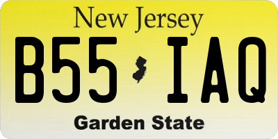 NJ license plate B55IAQ