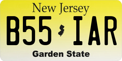 NJ license plate B55IAR