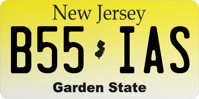 NJ license plate B55IAS