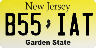 NJ license plate B55IAT