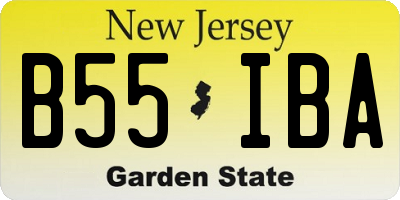 NJ license plate B55IBA