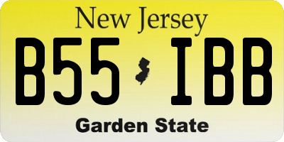 NJ license plate B55IBB