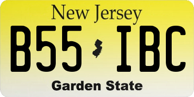 NJ license plate B55IBC