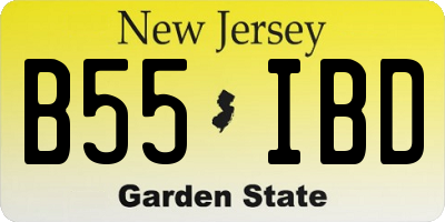 NJ license plate B55IBD