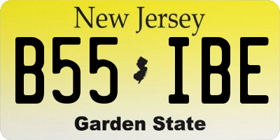 NJ license plate B55IBE