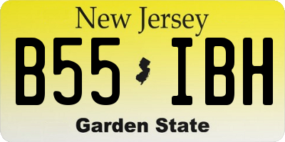 NJ license plate B55IBH