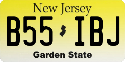 NJ license plate B55IBJ