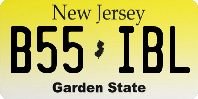 NJ license plate B55IBL