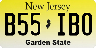 NJ license plate B55IBO