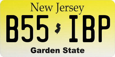 NJ license plate B55IBP