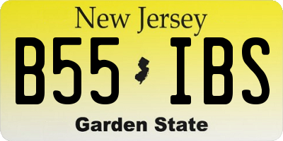 NJ license plate B55IBS