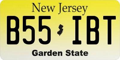 NJ license plate B55IBT