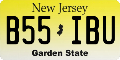 NJ license plate B55IBU