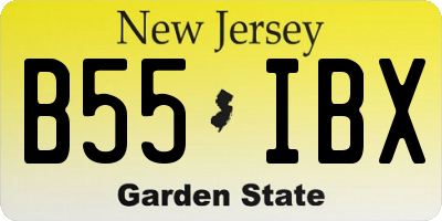 NJ license plate B55IBX