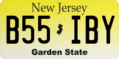 NJ license plate B55IBY