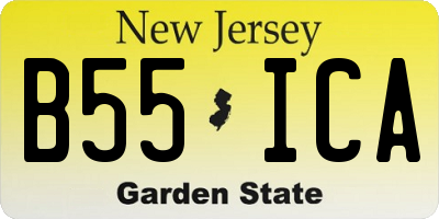 NJ license plate B55ICA