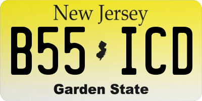 NJ license plate B55ICD