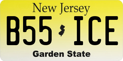 NJ license plate B55ICE