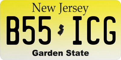 NJ license plate B55ICG