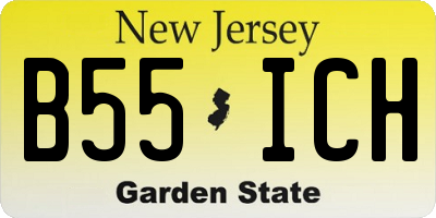 NJ license plate B55ICH