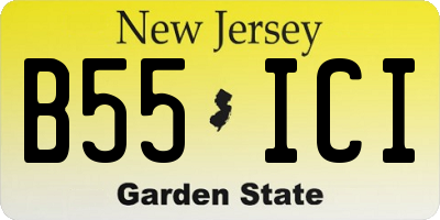 NJ license plate B55ICI