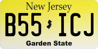 NJ license plate B55ICJ