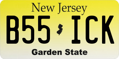 NJ license plate B55ICK