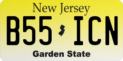 NJ license plate B55ICN