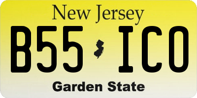 NJ license plate B55ICO
