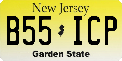 NJ license plate B55ICP
