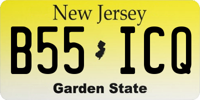 NJ license plate B55ICQ