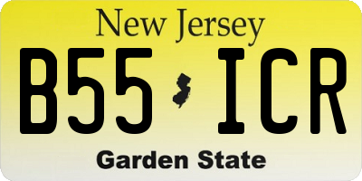 NJ license plate B55ICR