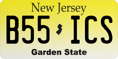 NJ license plate B55ICS