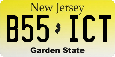 NJ license plate B55ICT
