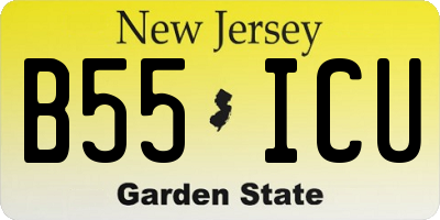 NJ license plate B55ICU