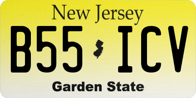 NJ license plate B55ICV