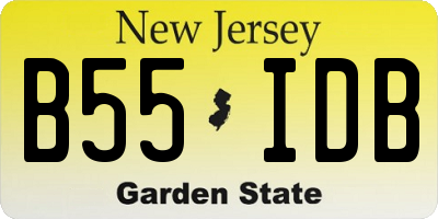 NJ license plate B55IDB