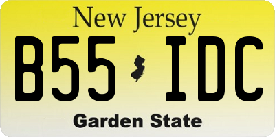 NJ license plate B55IDC