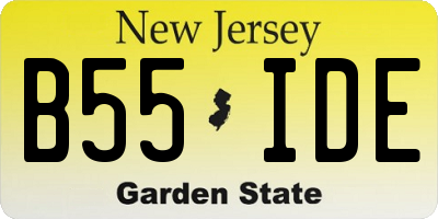 NJ license plate B55IDE