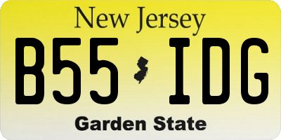 NJ license plate B55IDG