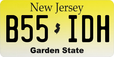 NJ license plate B55IDH