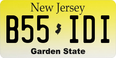 NJ license plate B55IDI